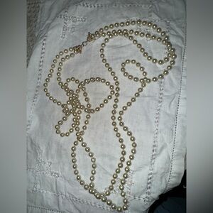 Vintage Double String of Faux Pearls - extra long - versatile to wear - see pics